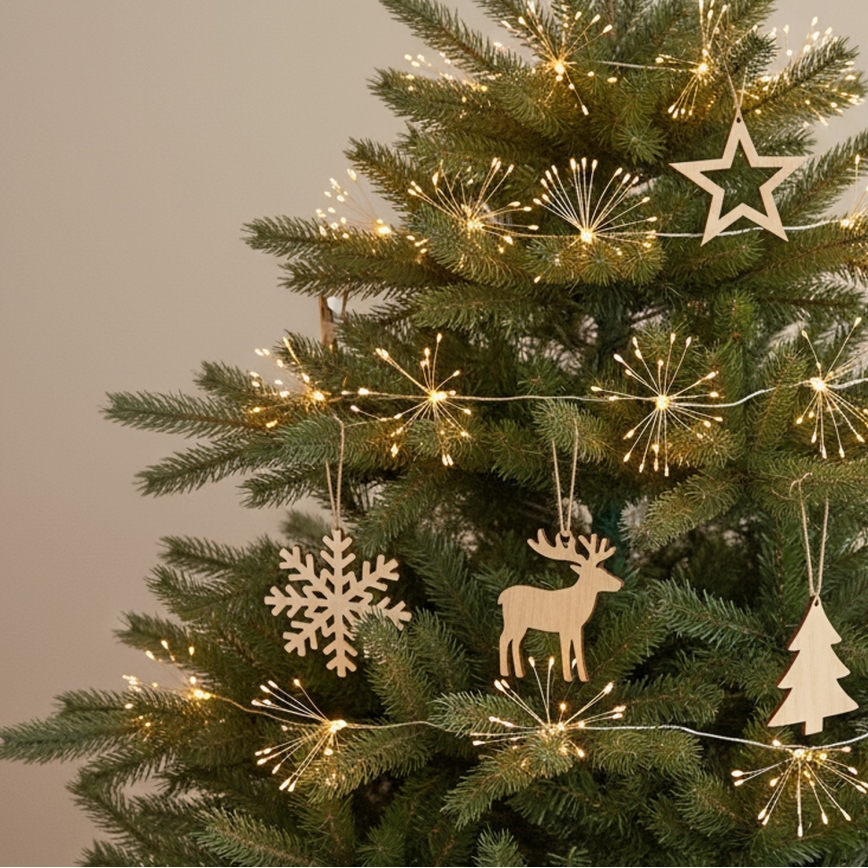 Brilagi - LED-välisjõulukett 150xLED 5m IP44 soe valge, ilutulestiku efekt