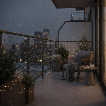 Brilagi - LED-väliskardin 160xLED 7x2m IP44 soe valge