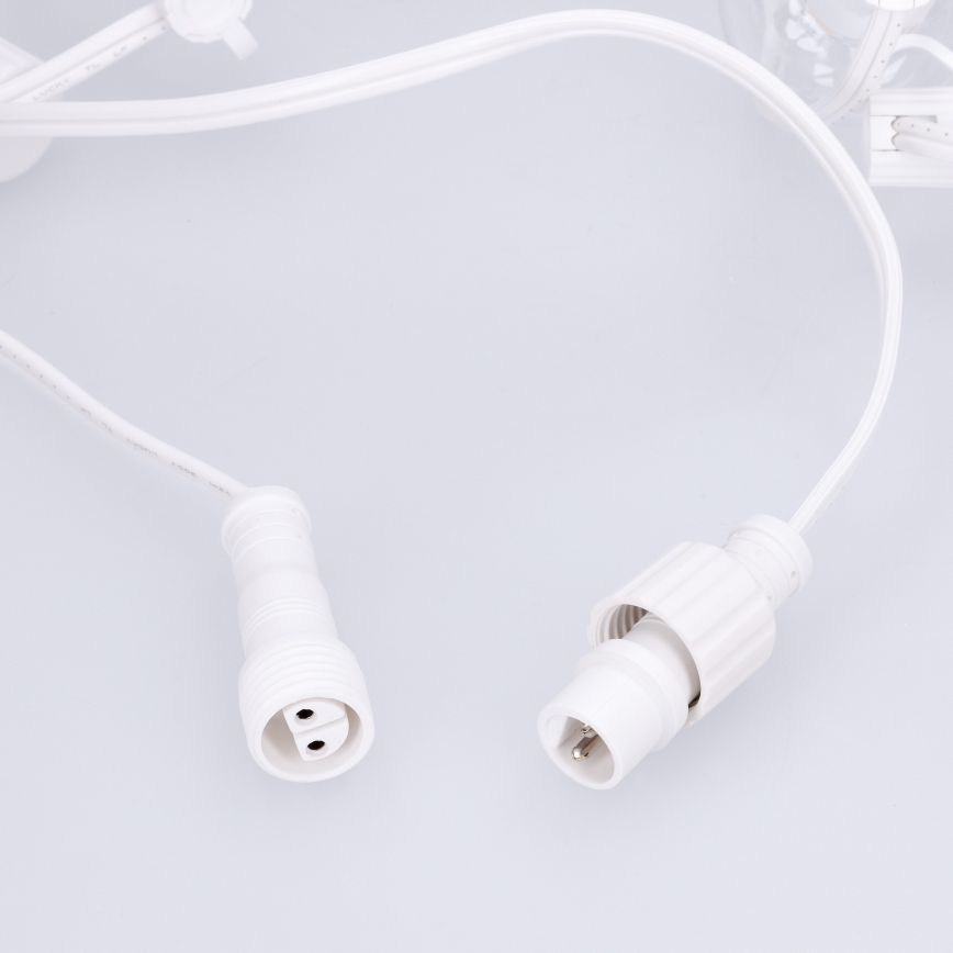 Brilagi - LED väljas kasutatav dekoratiivne valguskett GIRLANDA 10xE12/0,6W/230V 8m valge IP44 soe valge