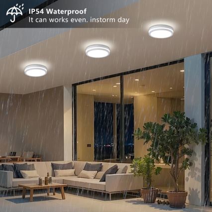 Brilagi - LED välislaelamp BENE 24W/230V Ø 26 cm valge IP54