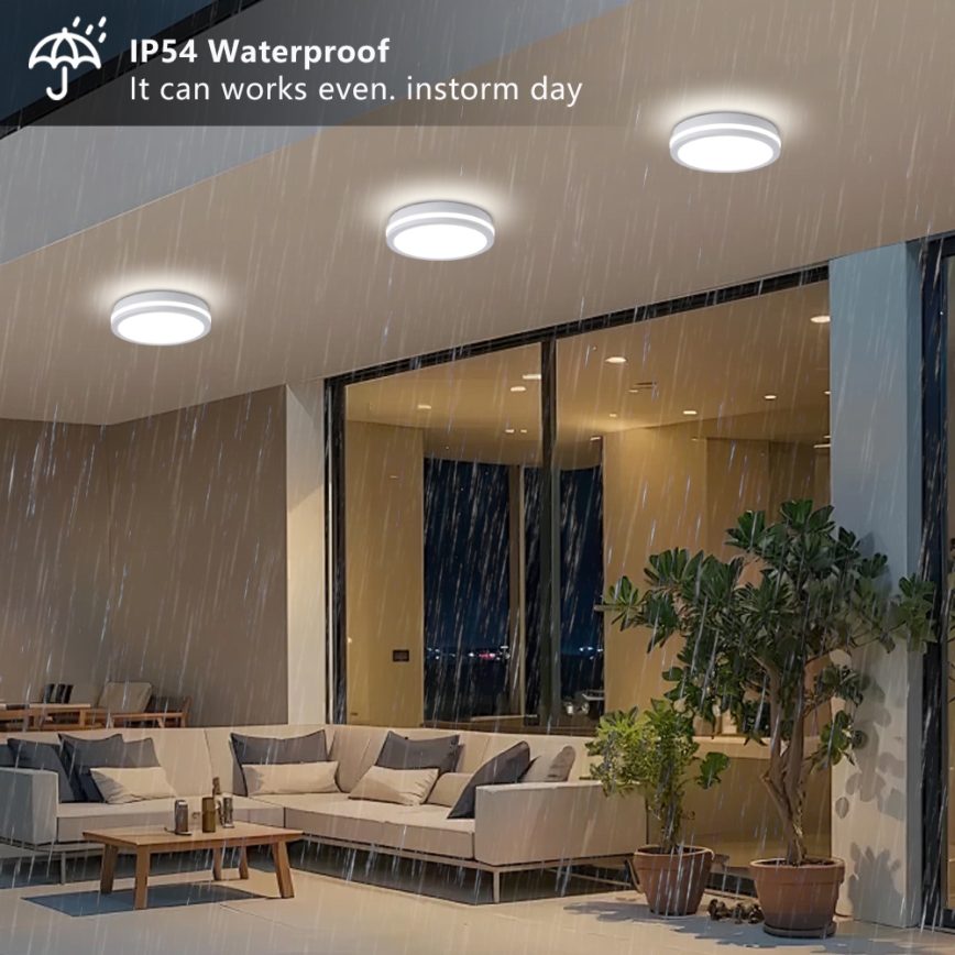 Brilagi - LED välislaelamp BENE 24W/230V Ø 26 cm valge IP54