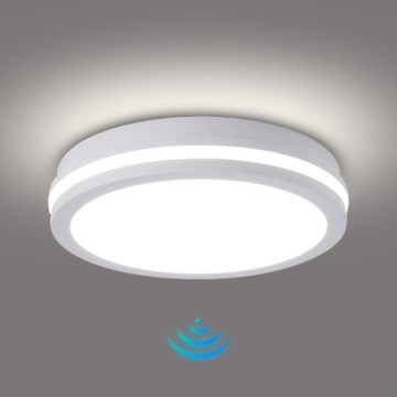 Brilagi - LED-välislaelamp BENE liikumisanduriga LED/24W/230V, läbimõõt 26 cm, valge, IP54