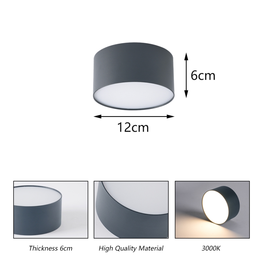 BRILAGI - LED välilaevalgusti FORIS LED/14W/230V läbimõõt 12 cm antratsiit IP44