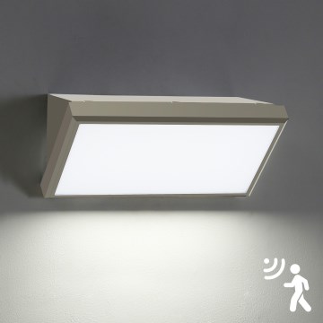 Brilagi - LED välisseinale mõeldud seinavalgusti anduriga TRIANGLE LED/20W/230V hall IP65