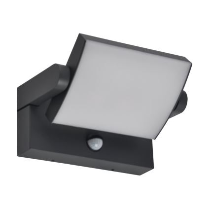 BRILAGI - LED välisseinale paigaldatav seinavalgusti liikumis- ja hämaruseanduriga ANKLE LED/12W/230V IP65 must