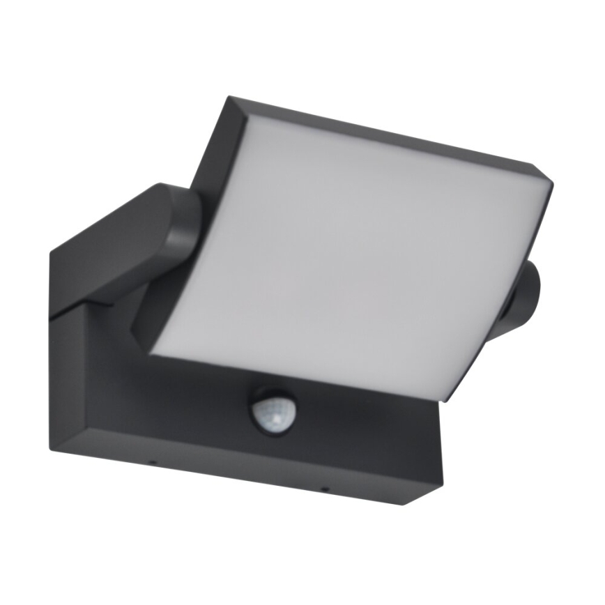 BRILAGI - LED välisseinale paigaldatav seinavalgusti liikumis- ja hämaruseanduriga ANKLE LED/12W/230V IP65 must