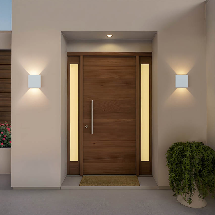 Brilagi - LED välisseinale mõeldud seinavalgusti DOUBLERAY LED/6W/230V valge IP54