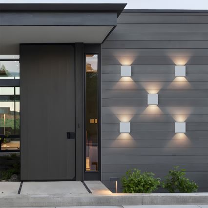 Brilagi - LED välisseinale mõeldud seinavalgusti DOUBLERAY LED/6W/230V valge IP54