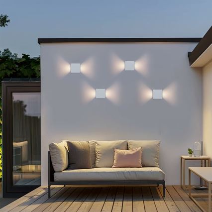 Brilagi - LED välisseinale mõeldud seinavalgusti DOUBLERAY LED/6W/230V valge IP54