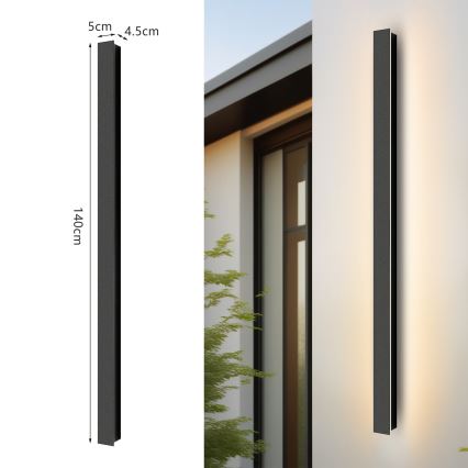 Brilagi - LED-välisseinavalgusti LINEAR LED/32W/230V 4000K IP65 140 cm must
