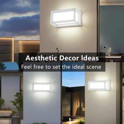 Brilagi - LED-välisseinale mõeldud seinavalgusti PARKER LED/12W/230V valge IP44