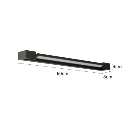 BRILAGI - LED Välisseina valgusti AQUA LINE LED/18W/230V 60 cm IP44 must CRI 90