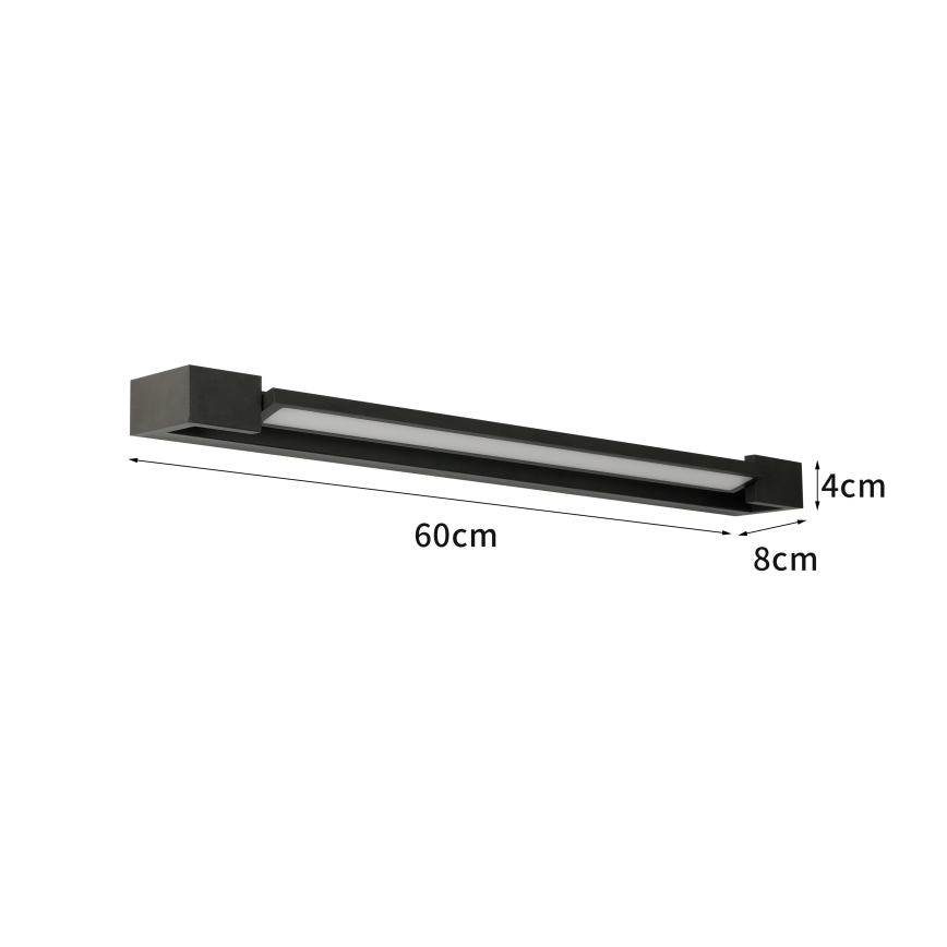 BRILAGI - LED Välisseina valgusti AQUA LINE LED/18W/230V 60 cm IP44 must CRI 90