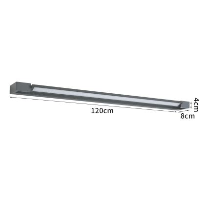 Brilagi - LED välisseinavalgusti AQUA LINE LED/36W/230V 120 cm IP44 antratsiit CRI 90