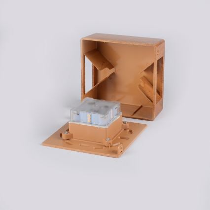 Brilagi - LED välisseinale paigaldatav seinavalgusti DOUBLERAY LED/6W/230V puiduefekt IP54