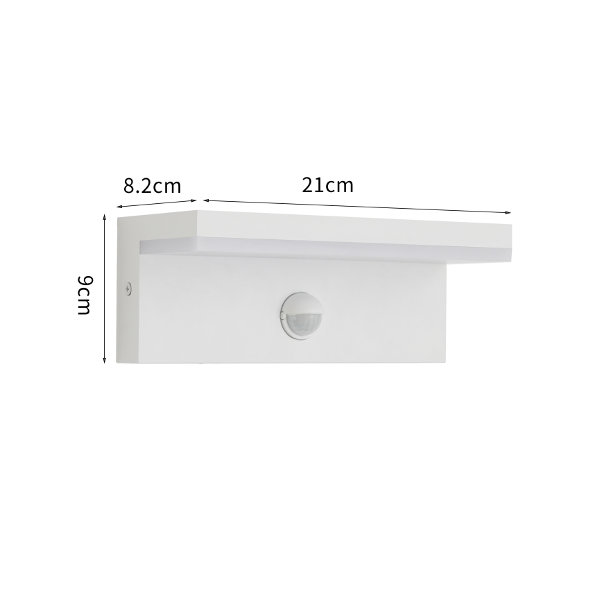 Brilagi - LED välisseinavalgusti anduriga TESSI LED/10W/230V valge IP54