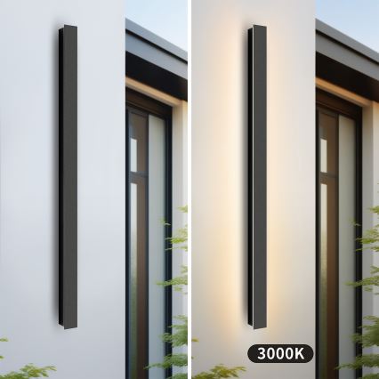 Brilagi - LED välisseinavalgusti LINEAR LED/22W/230V 3000K IP65 100 cm must CRI 90