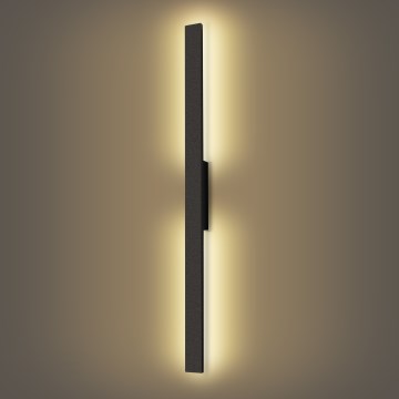 Brilagi - LED välisseinale paigaldatav seinavalgusti LUNA LED/24W/230V 3000K IP65 100 cm must