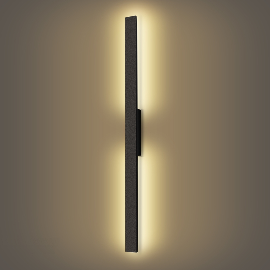 Brilagi - LED välisseinale paigaldatav seinavalgusti LUNA LED/24W/230V 3000K IP65 100 cm must