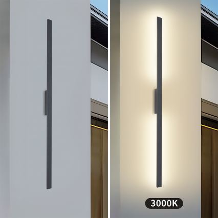 Brilagi - LED välisseinavalgusti LUNA LED/30W/230V 3000K IP65 150 cm antratsiit CRI 90