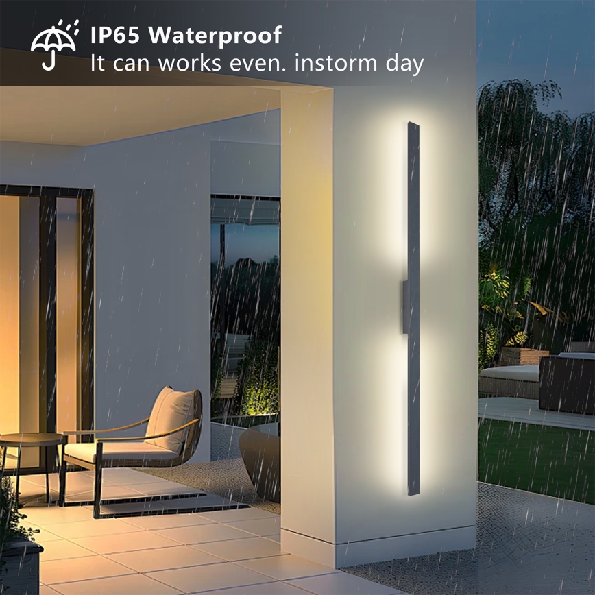 Brilagi - LED välisseinavalgusti LUNA LED/30W/230V 3000K IP65 150 cm antratsiit CRI 90