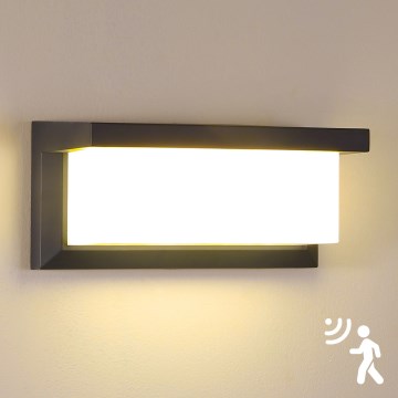 BRILAGI - LED Välisseinavalgusti anduriga BRICKY LED/12W/230V antratsiit IP54