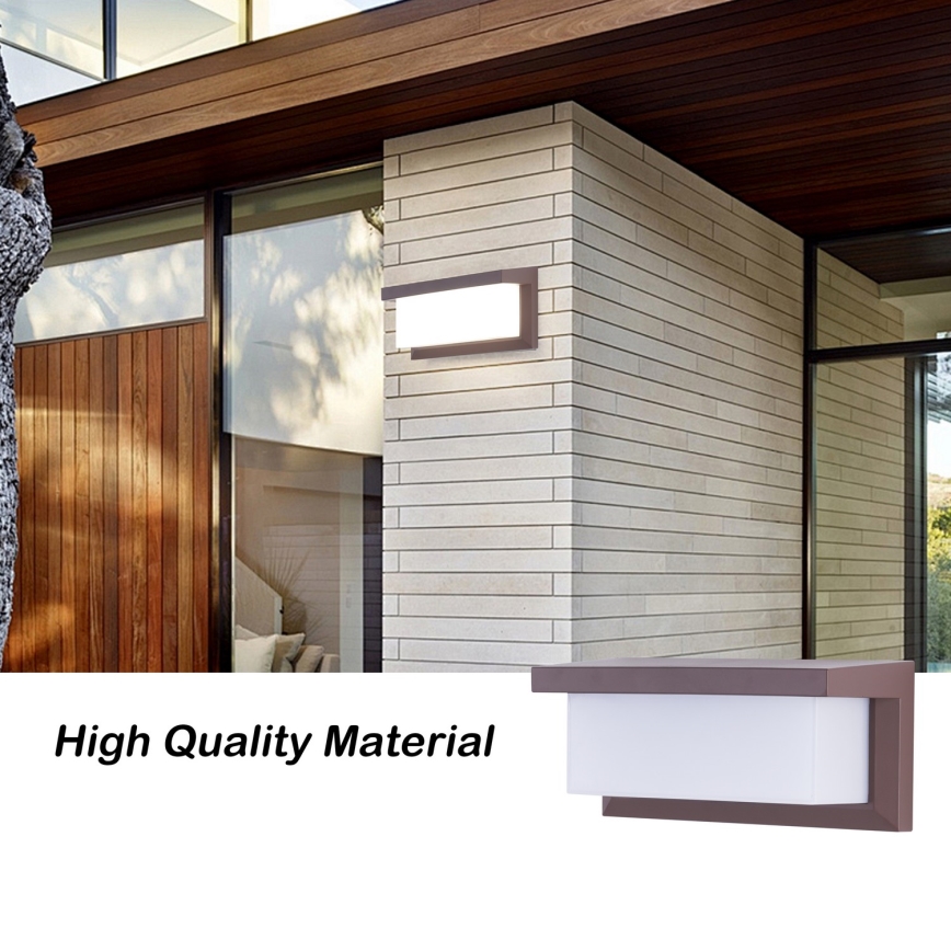 Brilagi - BRICKY LED välisseinavalgusti liikumisanduriga, 12W/230V, pruun, IP54