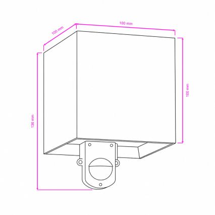 BRILAGI - LED välisseinavalgusti anduriga CUBE LED/6W/230V antratsiit IP65