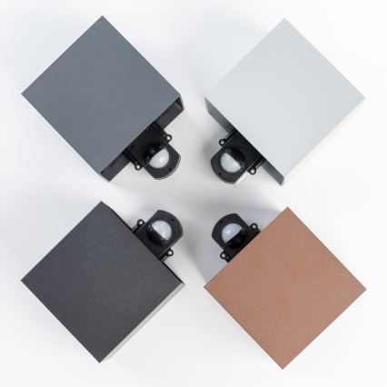 BRILAGI - LED välisseinavalgusti anduriga CUBE LED/6W/230V antratsiit IP65
