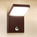 Brilagi - LED välisseinavalgusti anduriga RIANO LED/8W/230V pruun IP65