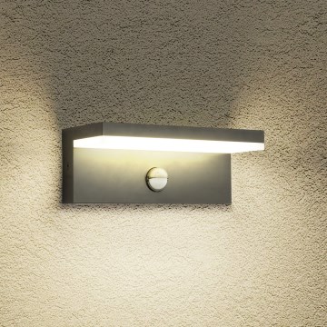 Brilagi - LED välisseinavalgusti anduriga TESSI LED/10W/230V antratsiit IP54