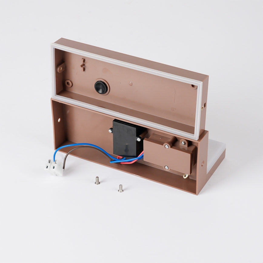 Brilagi - LED välisseinavalgusti sensoriga TESSI LED/10W/230V pruun IP54