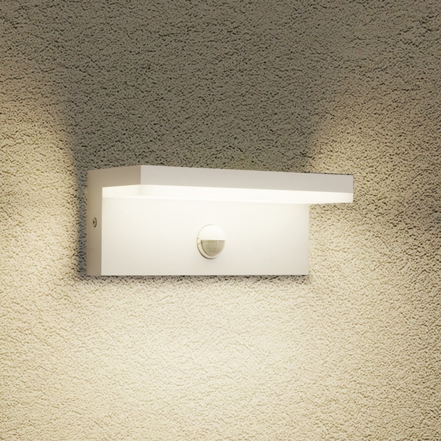Brilagi - LED välisseinavalgusti anduriga TESSI LED/10W/230V valge IP54
