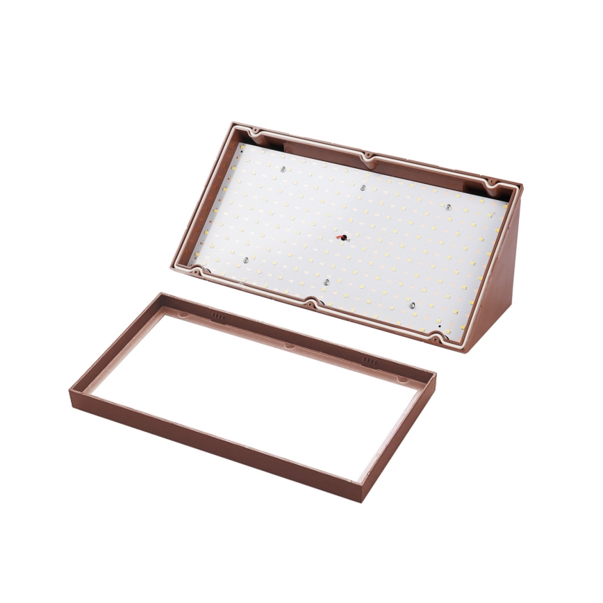 Brilagi - LED välisseinavalgusti anduriga TRIANGLE LED/20W/230V pruun IP65
