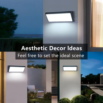 Brilagi - LED välisseinavalgusti liikumisanduriga TRIANGLE LED/42W/230V, must, IP65