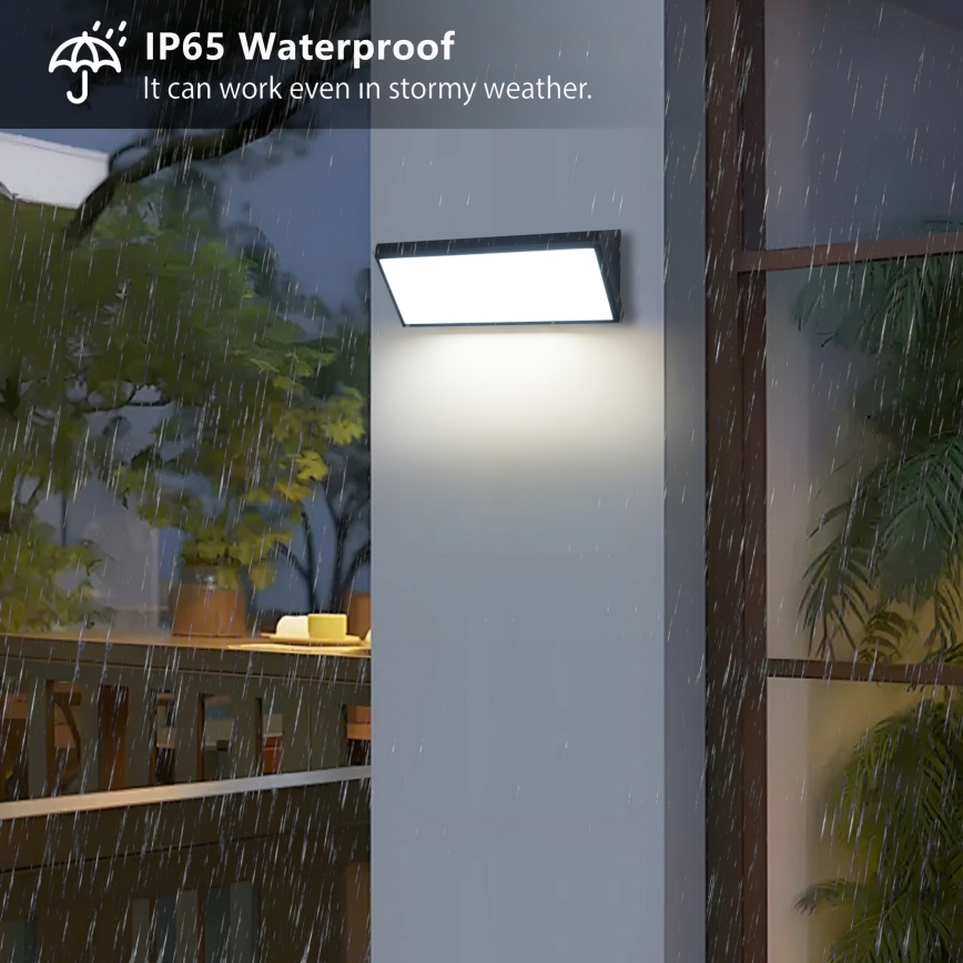 Brilagi - LED välisseinavalgusti liikumisanduriga TRIANGLE LED/42W/230V, must, IP65