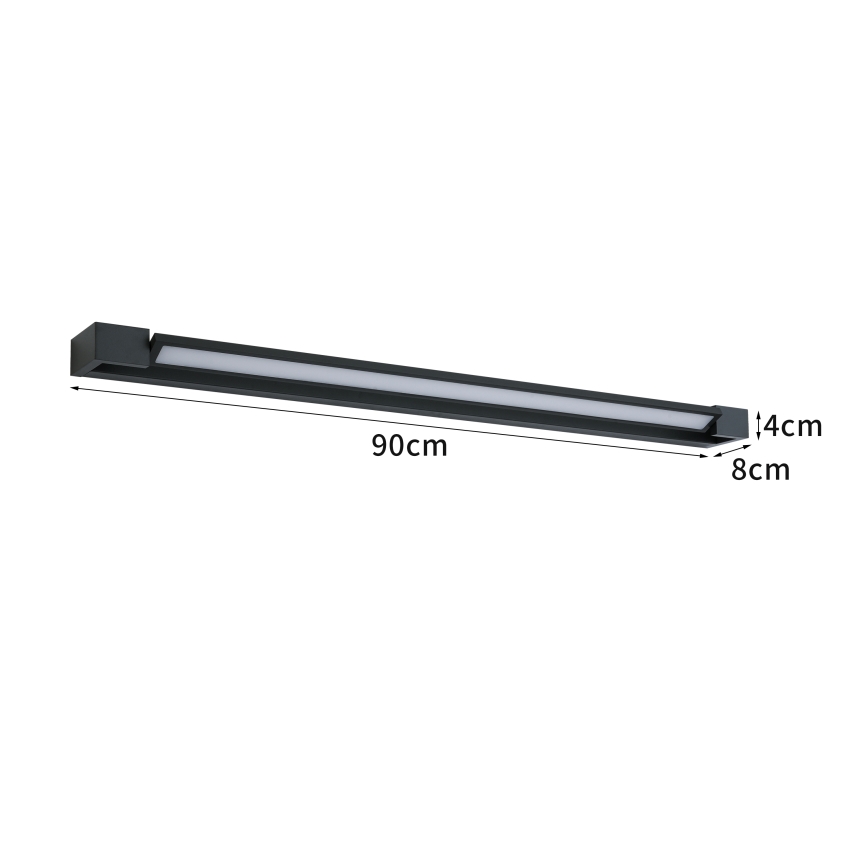 BRILAGI - LED välisseinavalgusti AQUA LINE LED/24W/230V 90 cm IP44 must CRI 90
