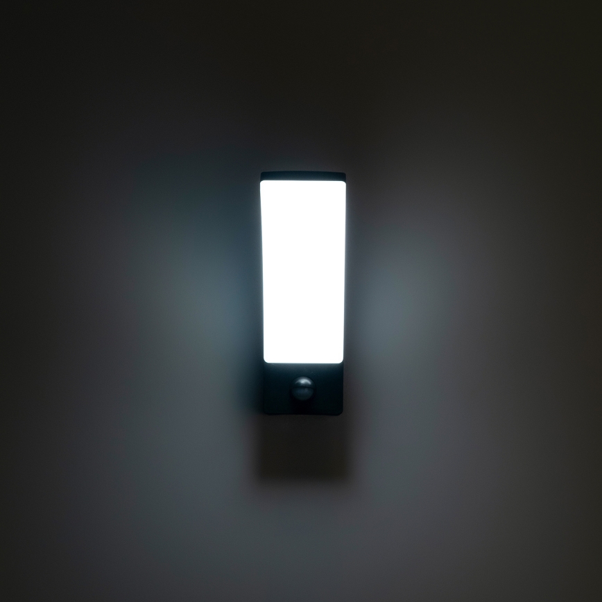 BRILAGI - LED välisvalgusti seinale liikumis- ja hämarusanduriga ARCELO LED/12W/230V IP65 must