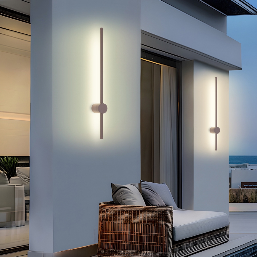 Brilagi - LED välisseinavalgusti AURA LED/12W/230V 3000K IP54 65 cm pruun CRI 90