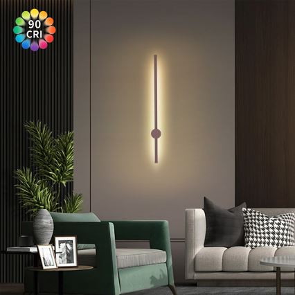 Brilagi - LED välisseinavalgusti AURA LED/12W/230V 3000K IP54 65 cm pruun CRI 90