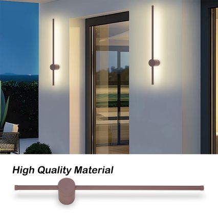 Brilagi - LED välisseinavalgusti AURA LED/12W/230V 3000K IP54 65 cm pruun CRI 90