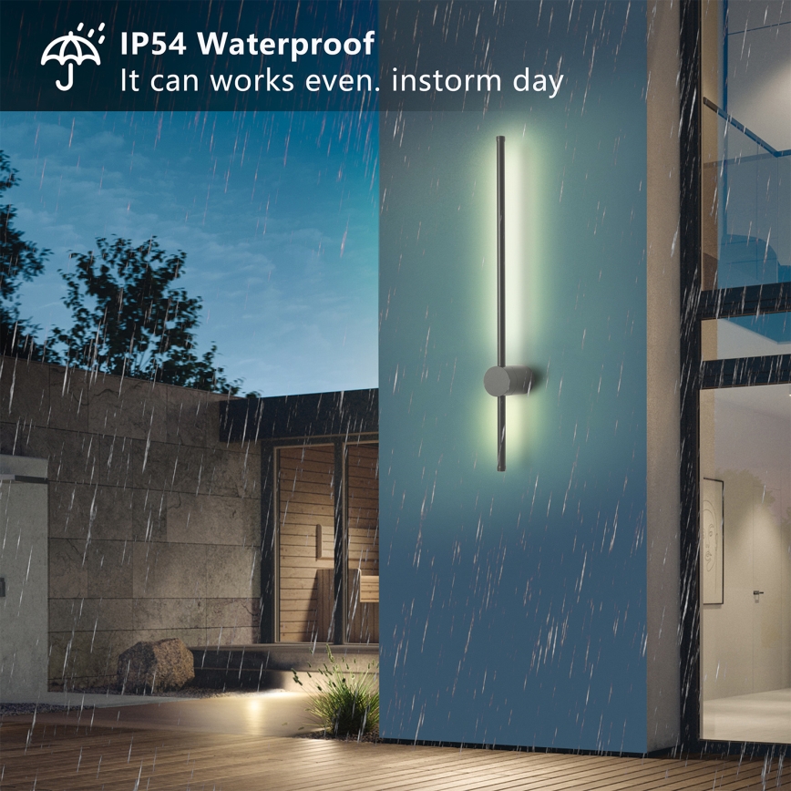 Brilagi - LED välisseinavalgusti AURA LED/12W/230V 3000K IP54 65 cm antratsiit CRI 90