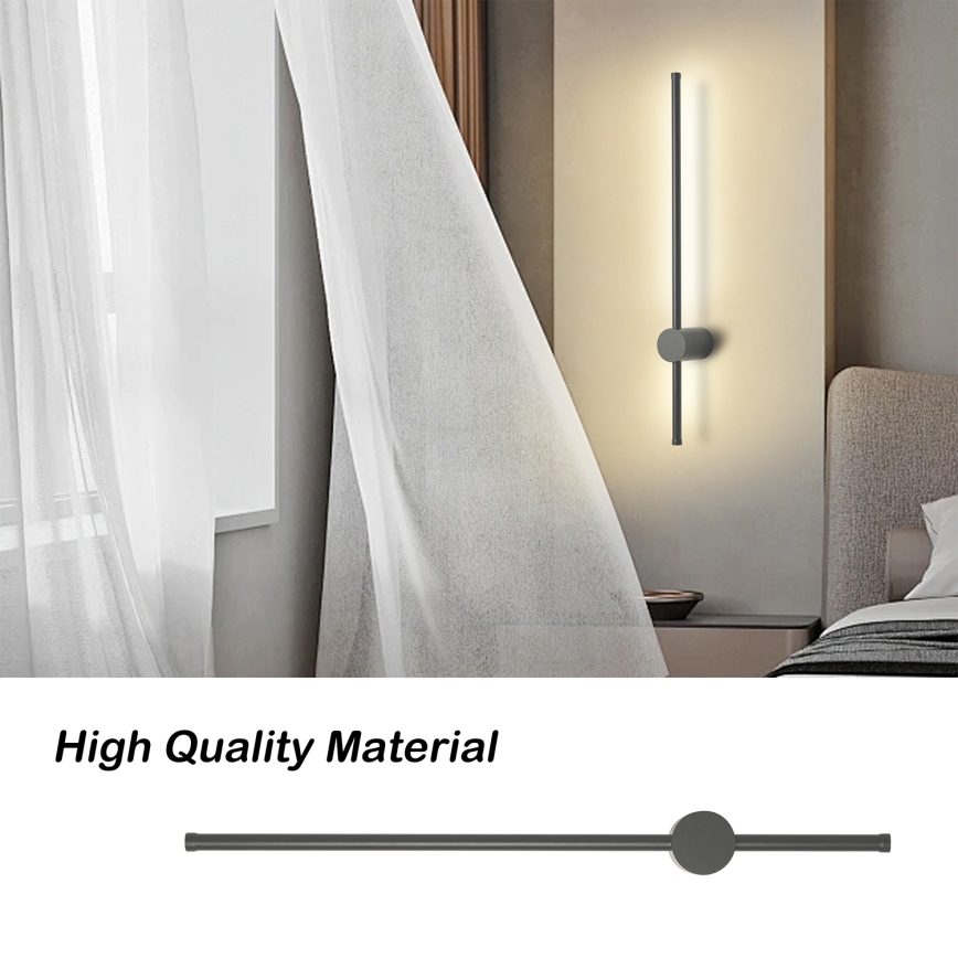 Brilagi - LED välisseinavalgusti AURA LED/12W/230V 3000K IP54 65 cm antratsiit CRI 90