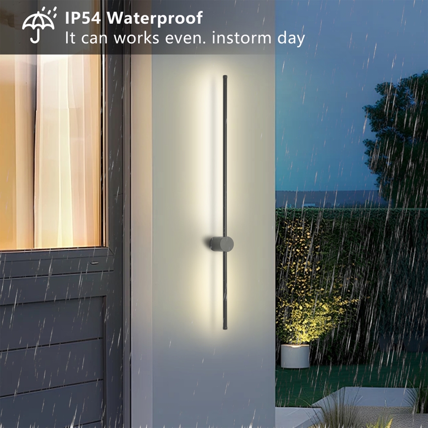 Brilagi - LED välisseinavalgusti AURA LED/20W/230V 3000K IP54 97 cm antratsiit CRI 90