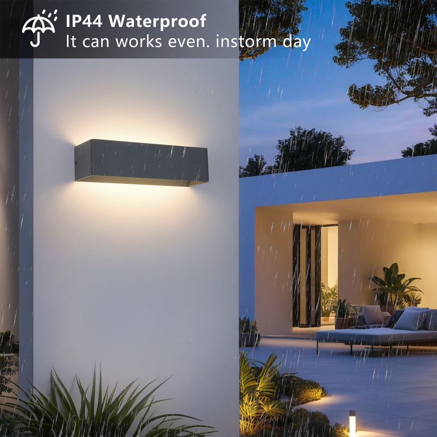 Brilagi - LED välisseinavalgusti DONNANI LED/12W/230V 30 cm antratsiit IP44