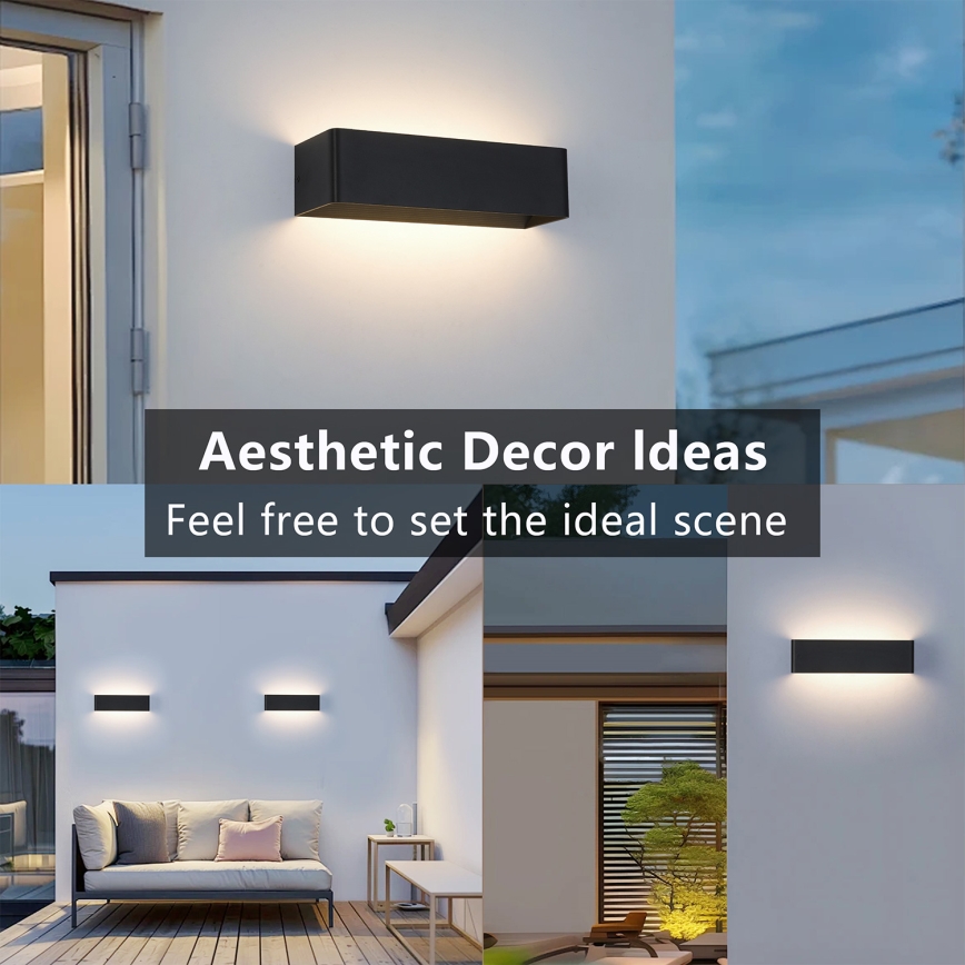 Brilagi - LED välisseinavalgusti DONNANI LED/12W/230V 30 cm must IP44