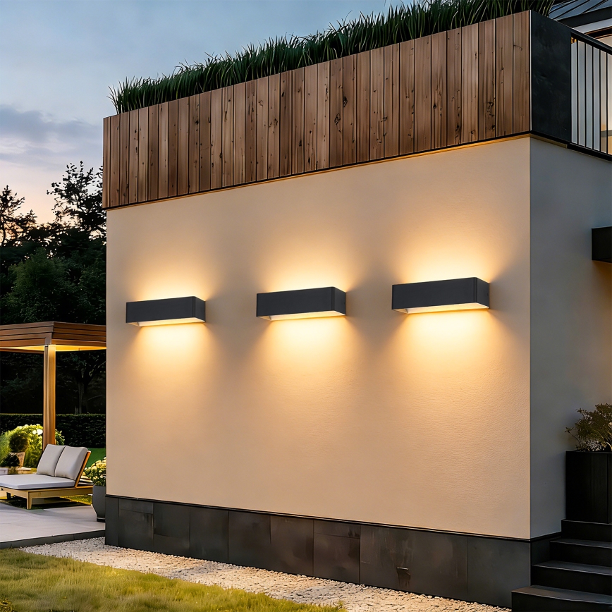 Brilagi - LED välisseinavalgusti DONNANI LED/12W/230V 30 cm must IP44