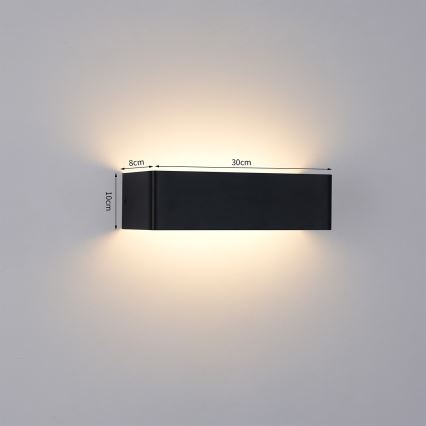 Brilagi - LED välisseinavalgusti DONNANI LED/12W/230V 30 cm must IP44