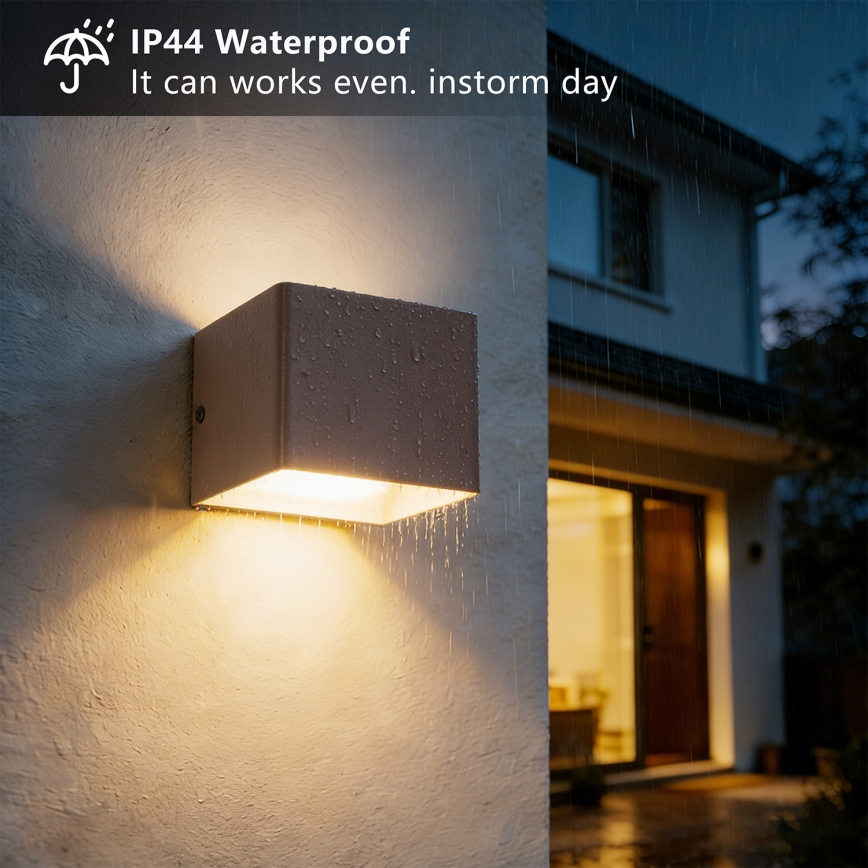 Brilagi - LED välisseinavalgusti DONNANI LED/5W/230V 10 cm pruun IP44