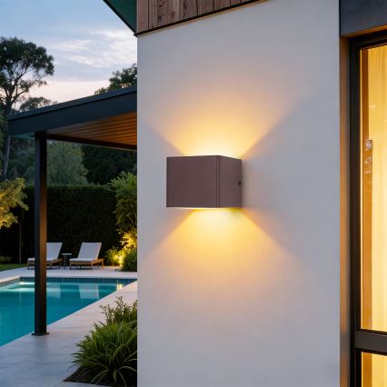 Brilagi - LED välisseinavalgusti DONNANI LED/5W/230V 10 cm pruun IP44